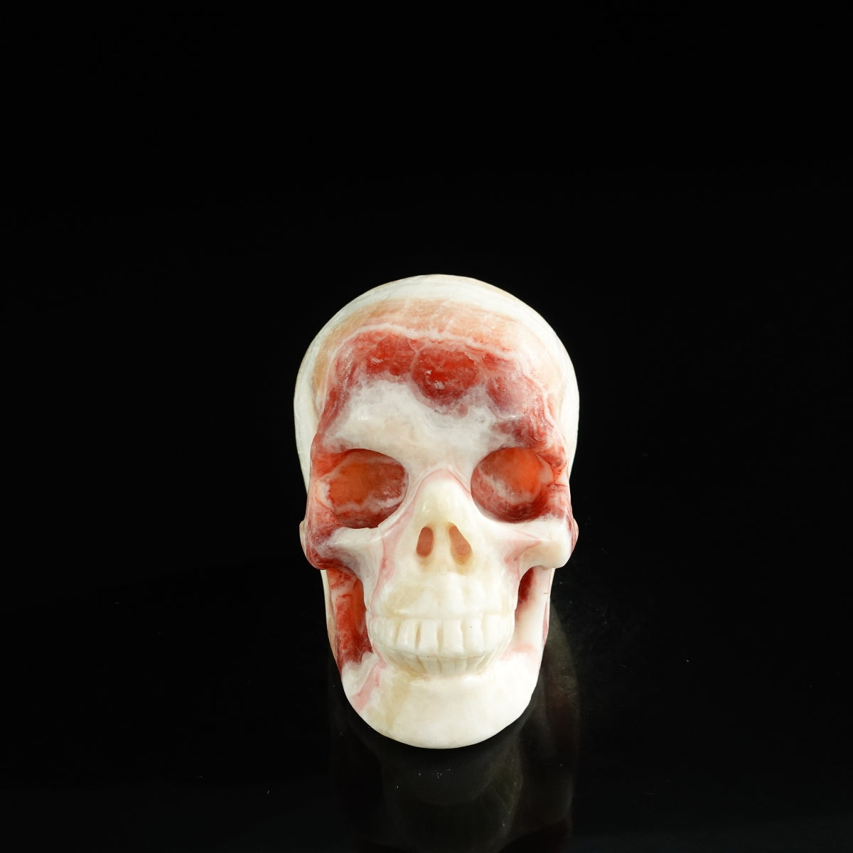 3.0" Zebra Jasper Crystal Skull Carving - Unique Piece #ZS03