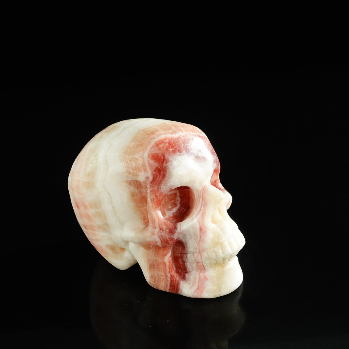 3.0" Zebra Jasper Crystal Skull Carving - Unique Piece #ZS03