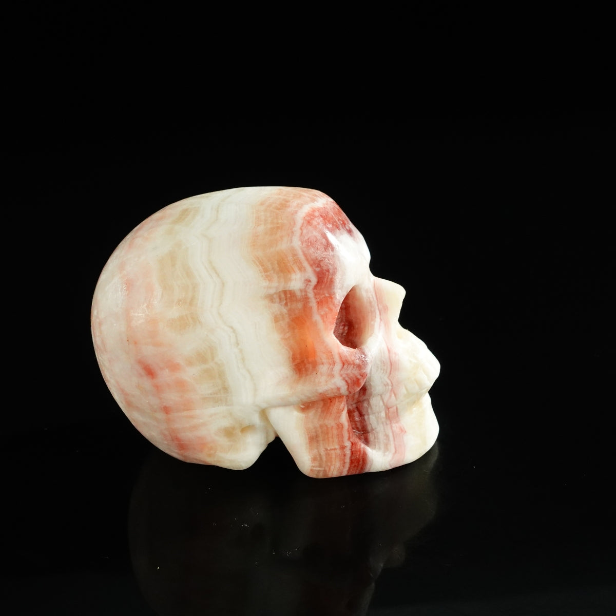 3.0" Zebra Jasper Crystal Skull Carving - Unique Piece #ZS03