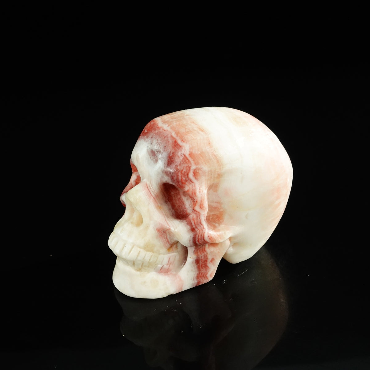 3.0" Zebra Jasper Crystal Skull Carving - Unique Piece #ZS03
