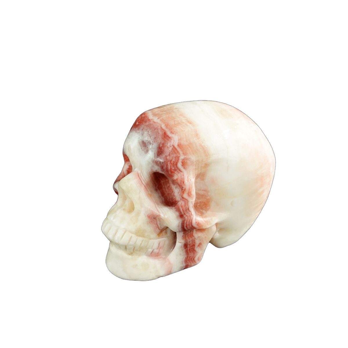 3.0" Zebra Jasper Crystal Skull Carving - Unique Piece #ZS03