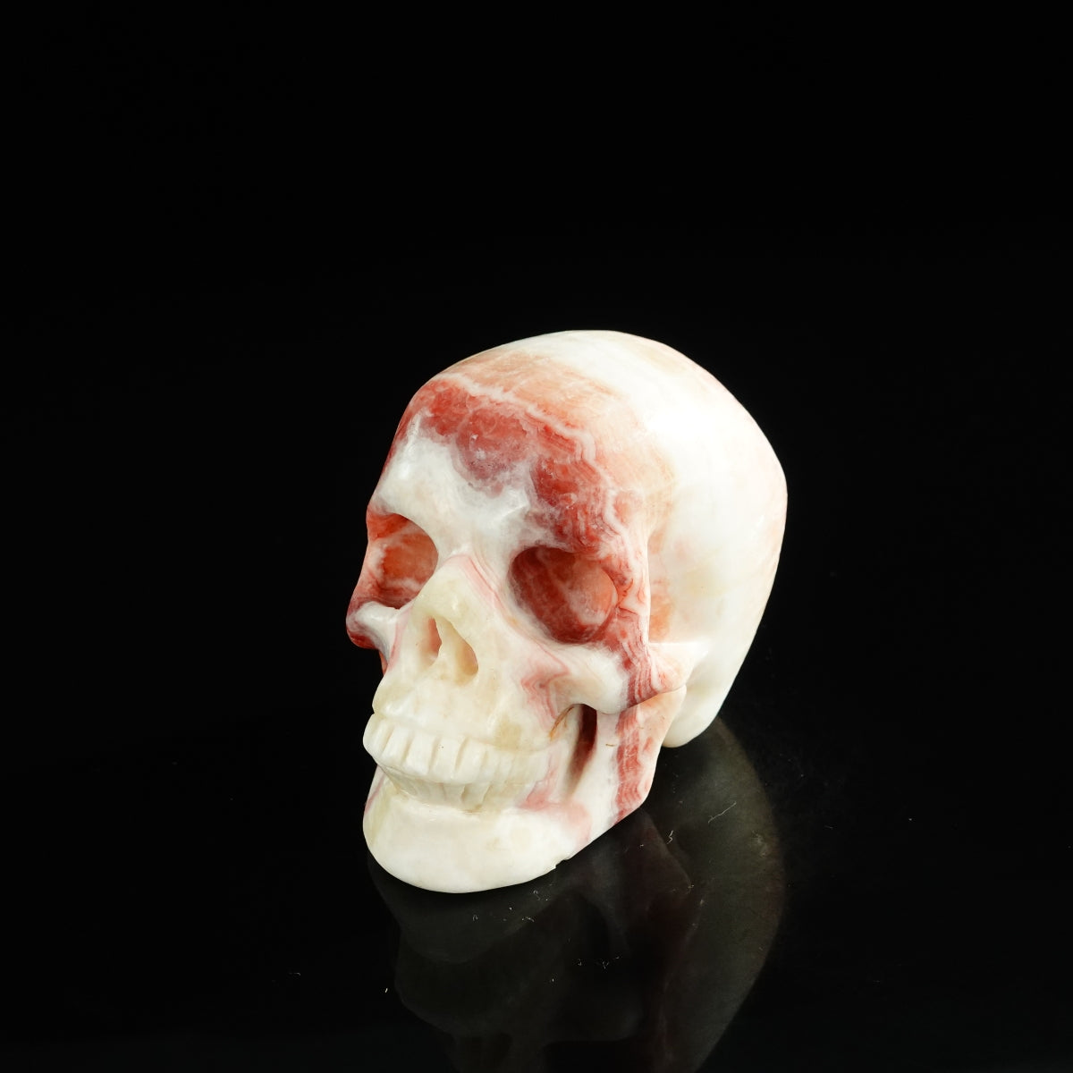 3.0" Zebra Jasper Crystal Skull Carving - Unique Piece #ZS03