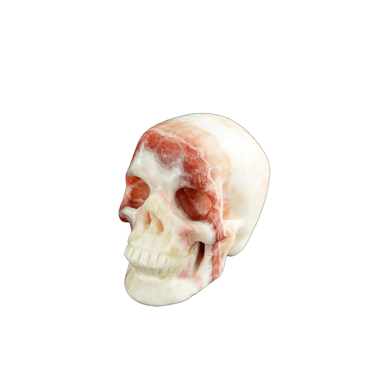 3.0" Zebra Jasper Crystal Skull Carving - Unique Piece #ZS03