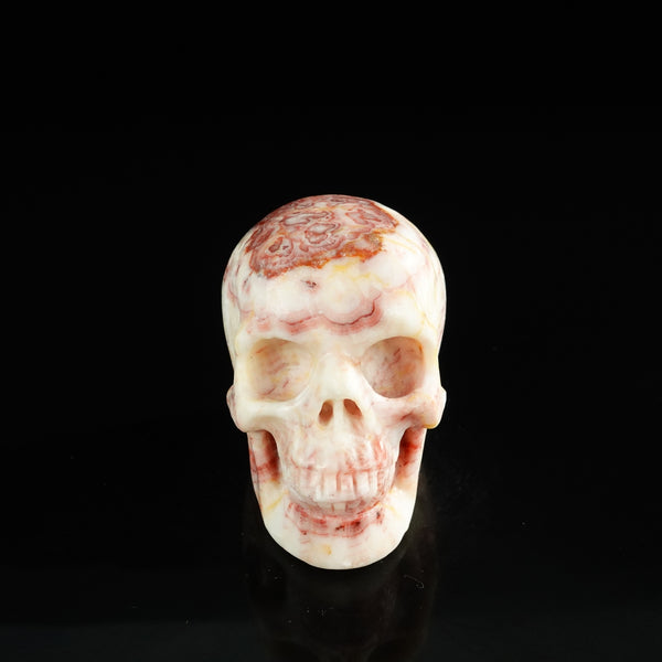 3.0" Zebra Jasper Crystal Skull Carving - Unique Piece #ZS04