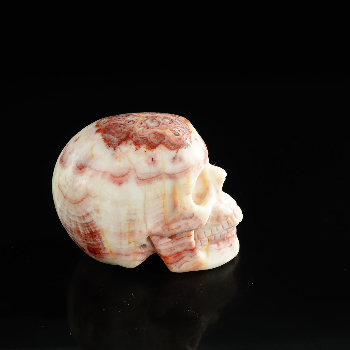3.0" Zebra Jasper Crystal Skull Carving - Unique Piece #ZS04