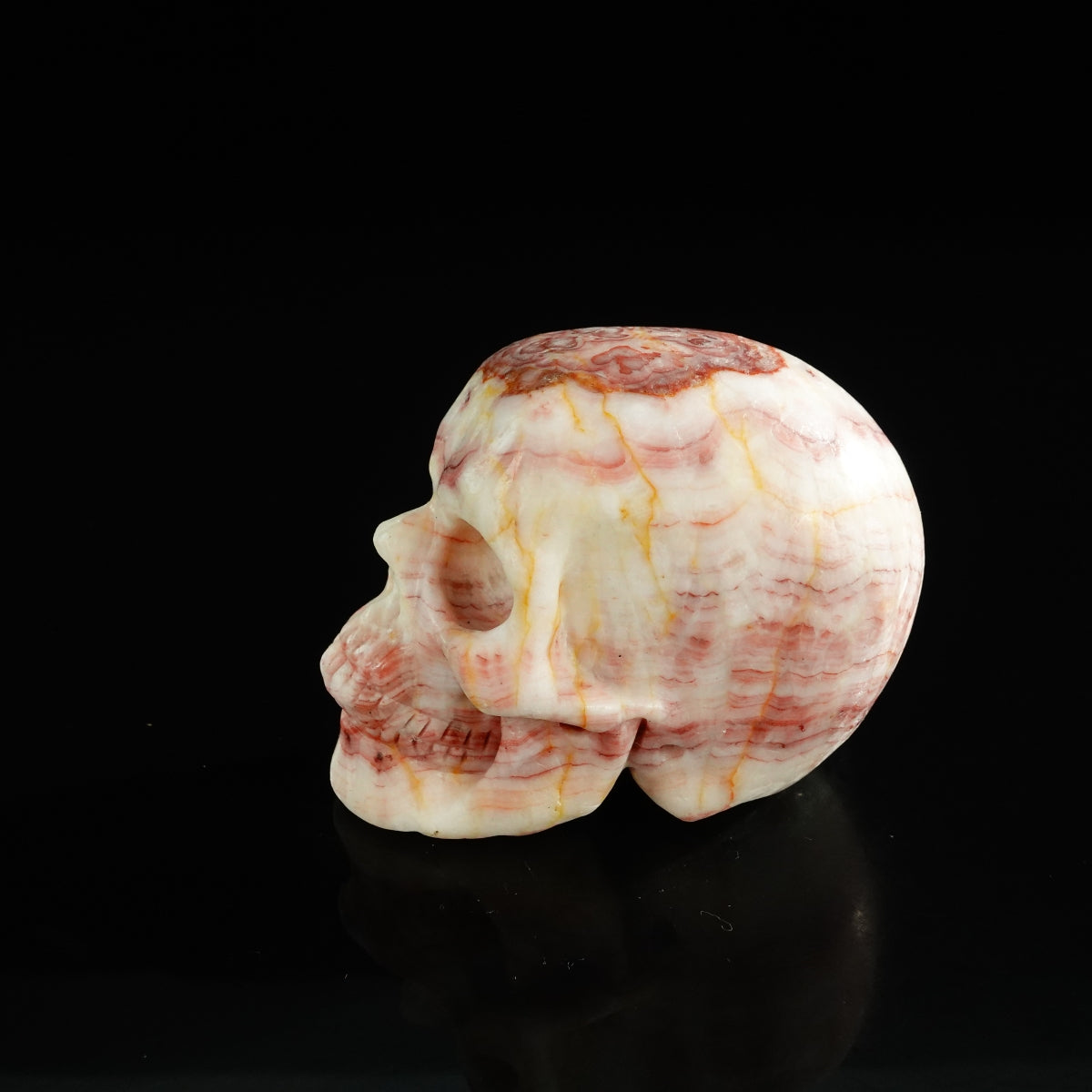 3.0" Zebra Jasper Crystal Skull Carving - Unique Piece #ZS04