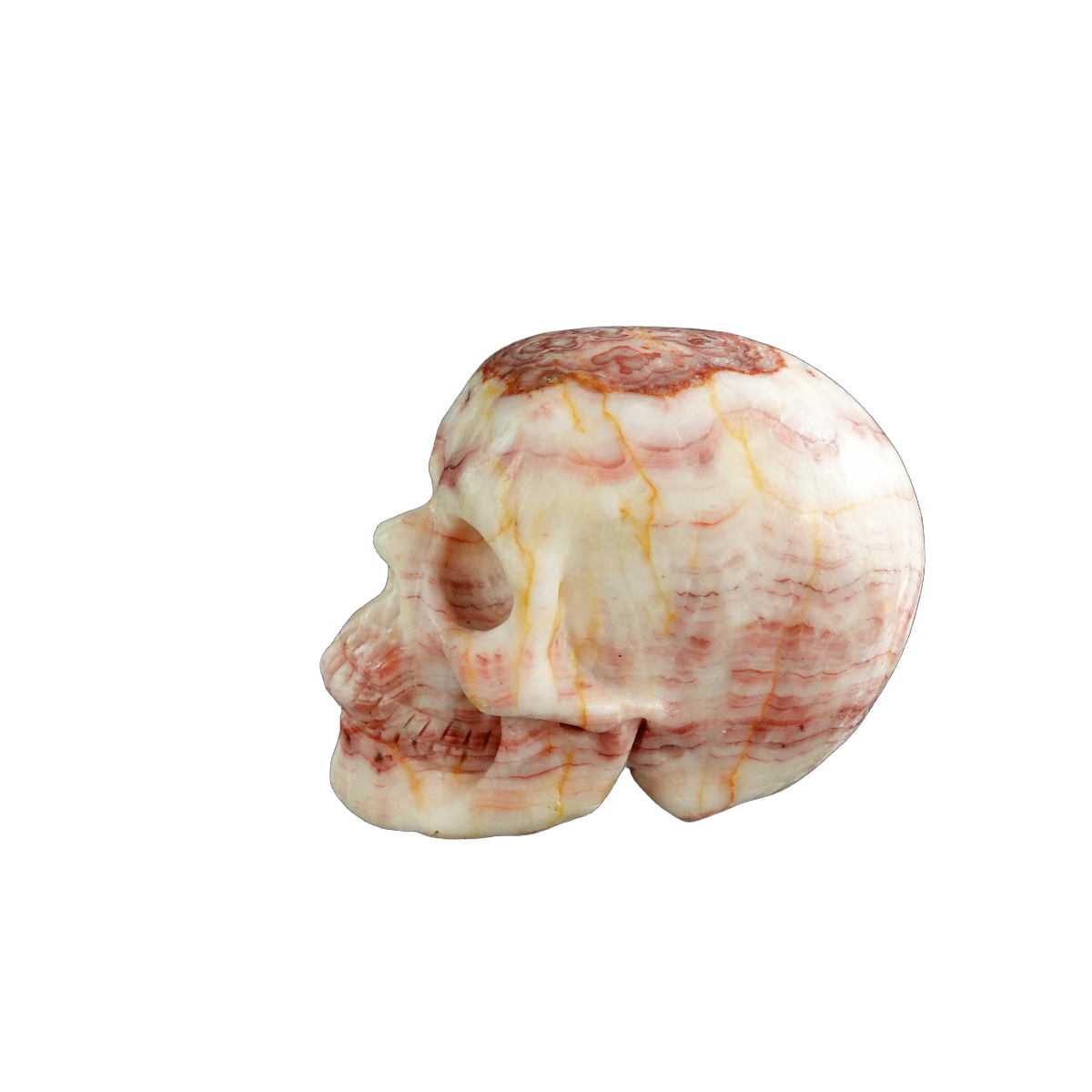3.0" Zebra Jasper Crystal Skull Carving - Unique Piece #ZS04