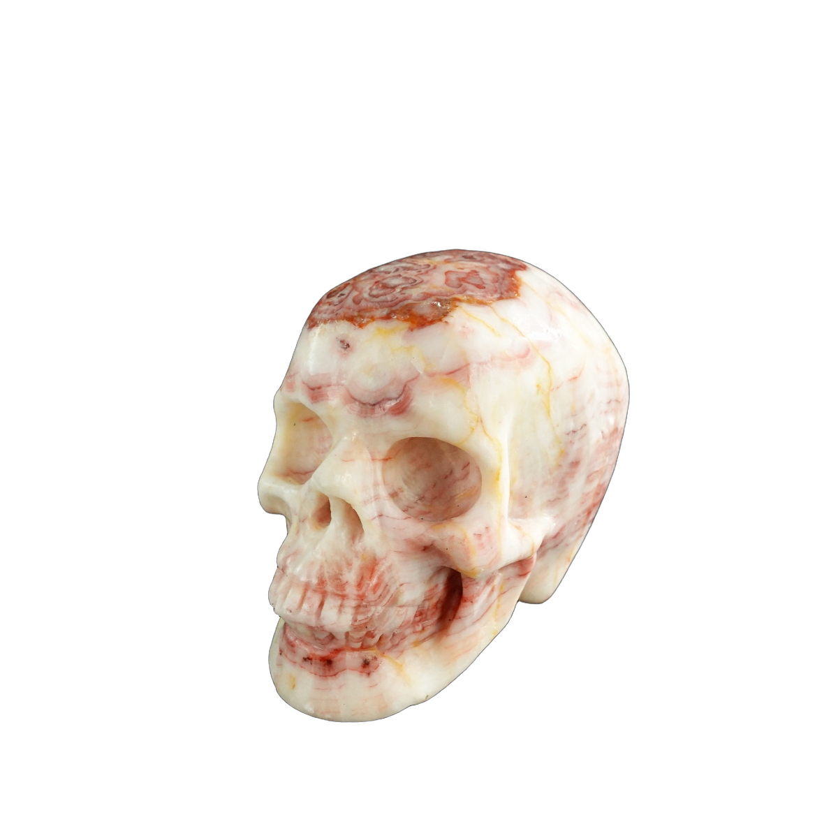 3.0" Zebra Jasper Crystal Skull Carving - Unique Piece #ZS04