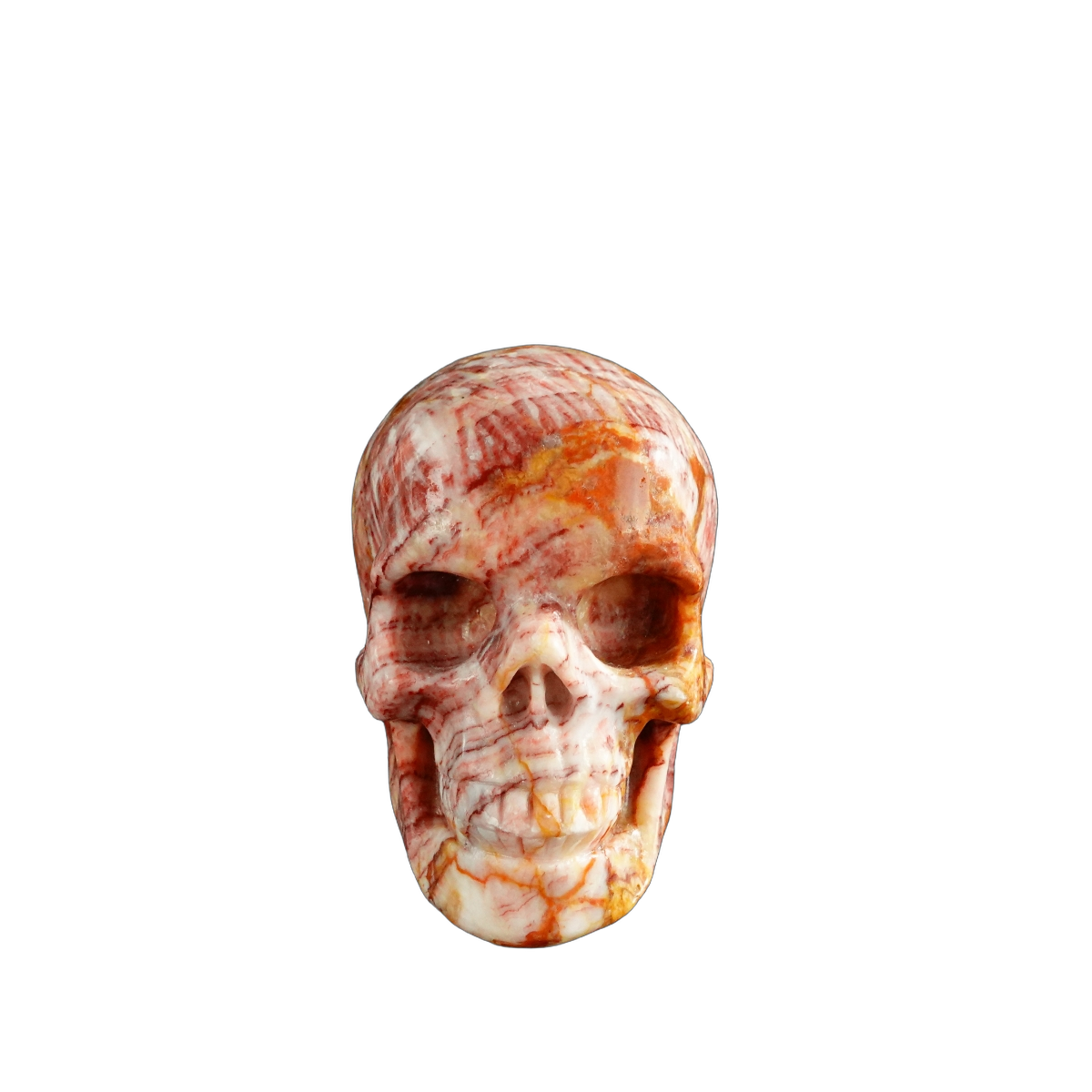 3.0" Zebra Jasper Crystal Skull Carving - Unique Piece #ZS05
