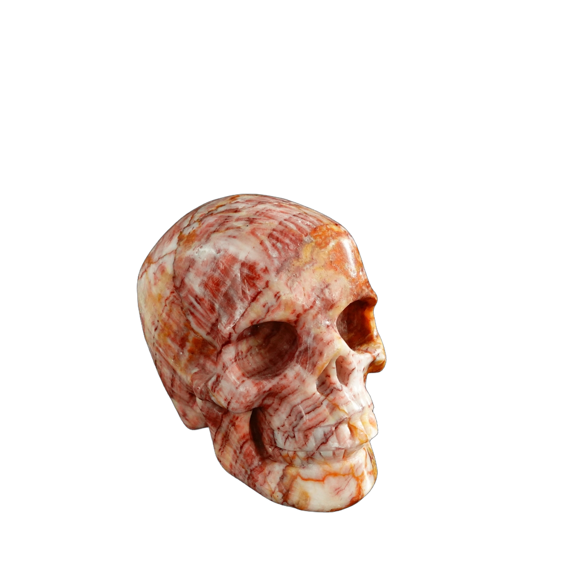 3.0" Zebra Jasper Crystal Skull Carving - Unique Piece #ZS05