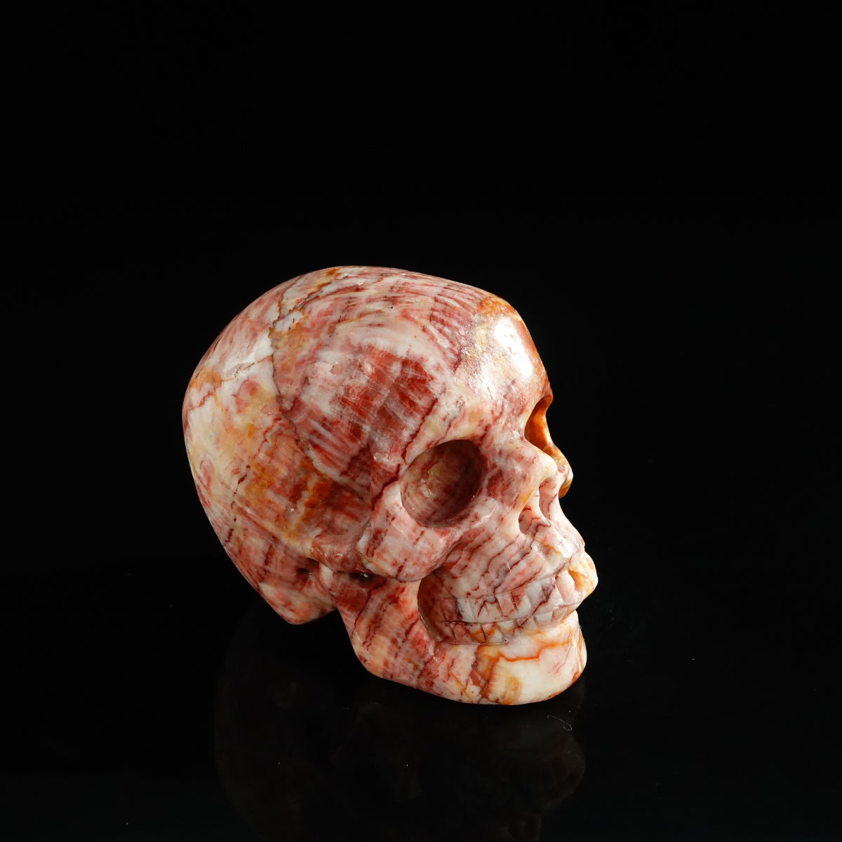 3.0" Zebra Jasper Crystal Skull Carving - Unique Piece #ZS05