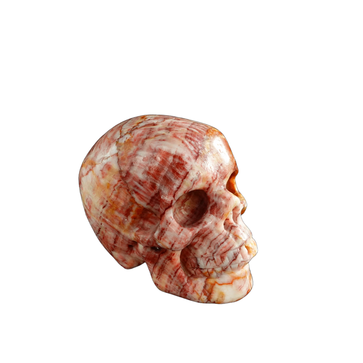 3.0" Zebra Jasper Crystal Skull Carving - Unique Piece #ZS05