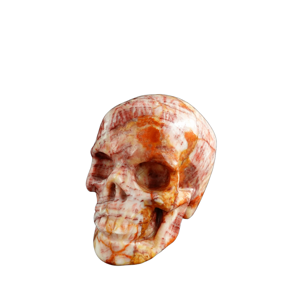 3.0" Zebra Jasper Crystal Skull Carving - Unique Piece #ZS05