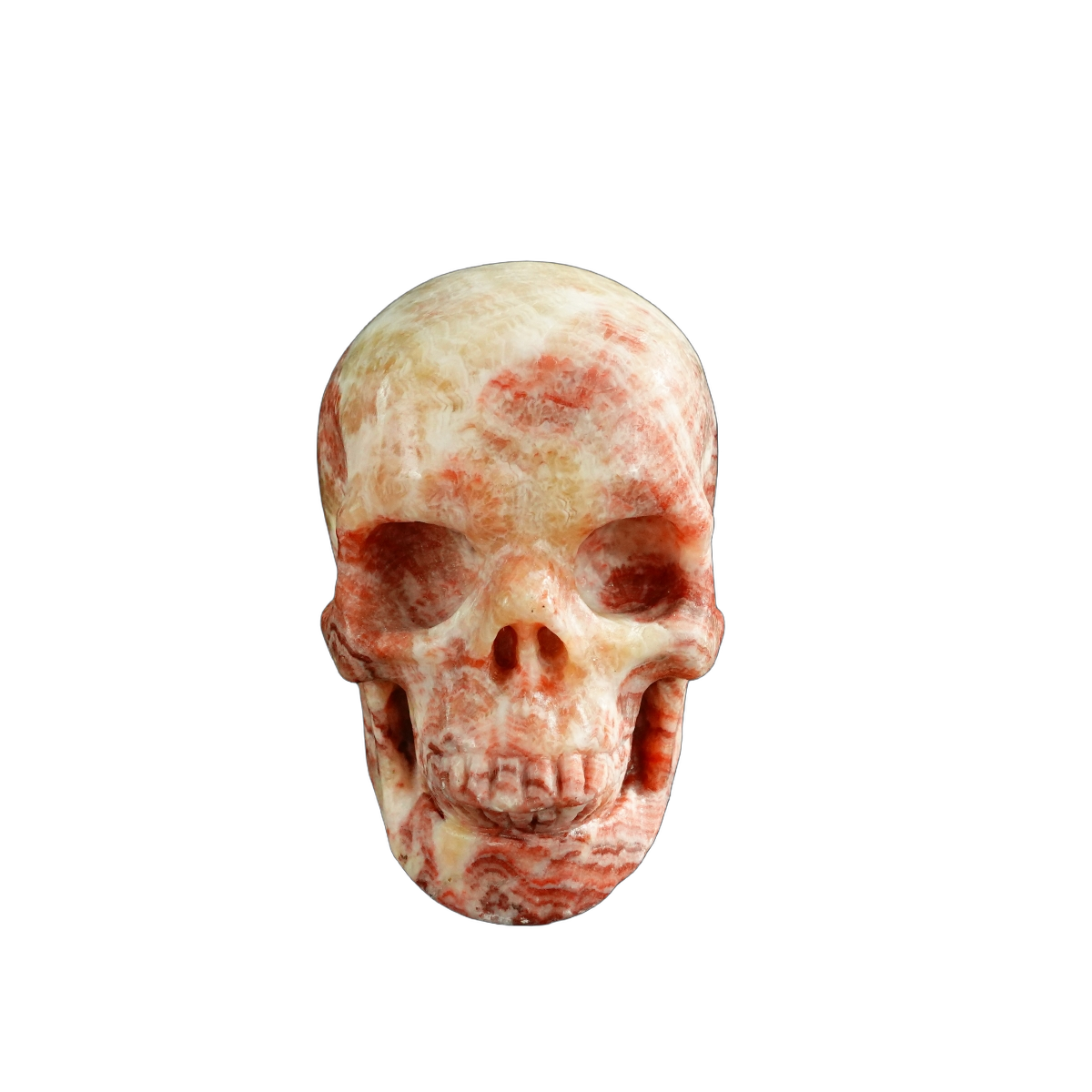 3.0" Zebra Jasper Crystal Skull Carving - Unique Piece #ZS06