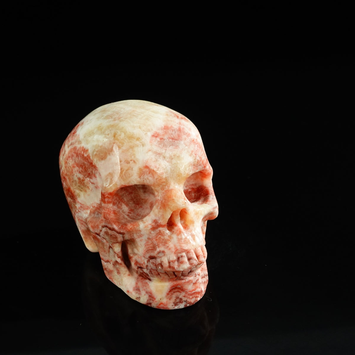 3.0" Zebra Jasper Crystal Skull Carving - Unique Piece #ZS06