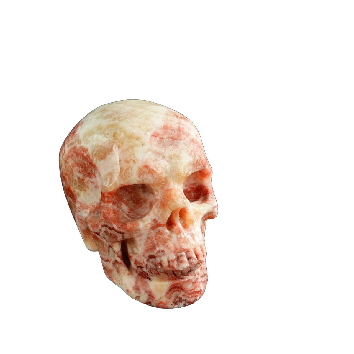 3.0" Zebra Jasper Crystal Skull Carving - Unique Piece #ZS06