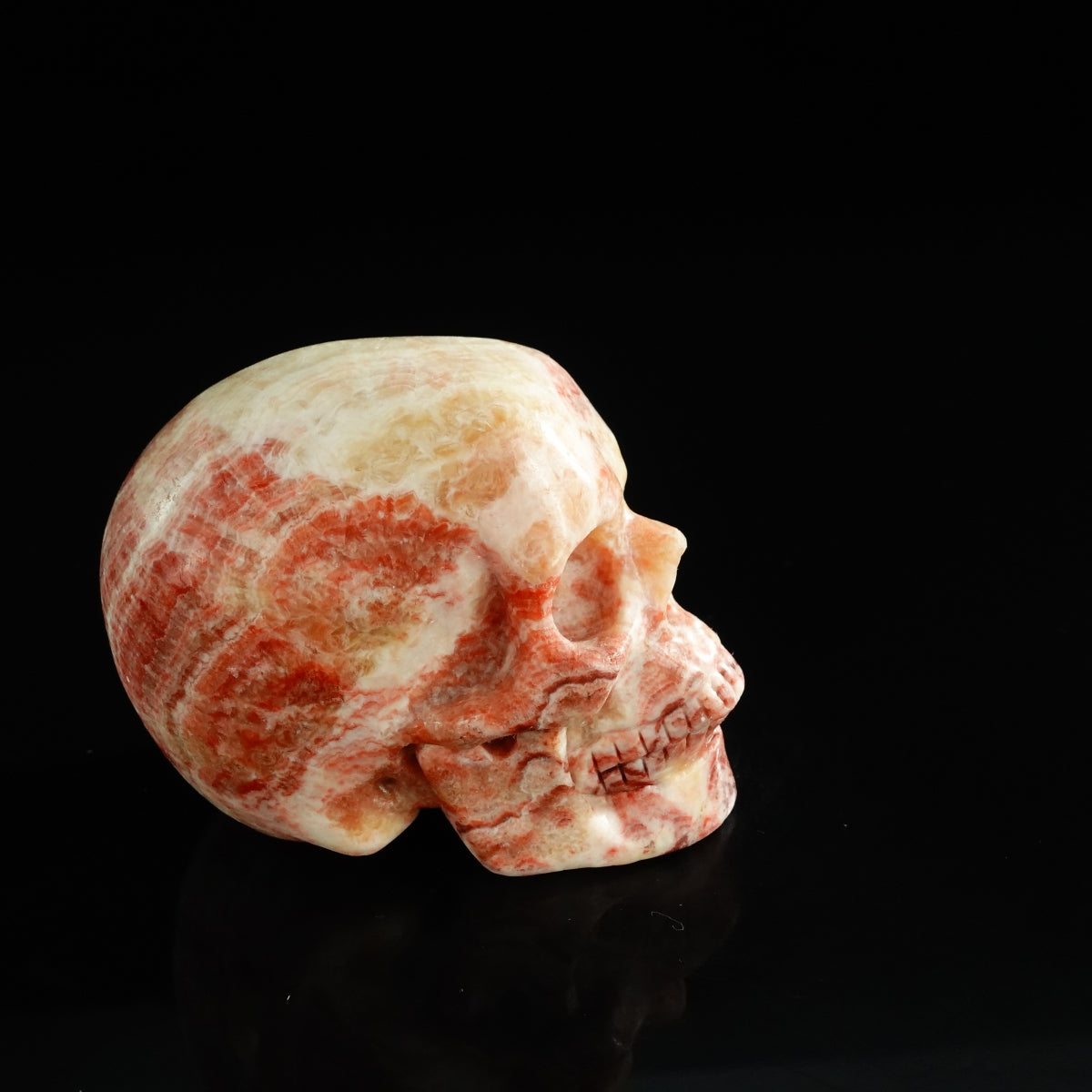 3.0" Zebra Jasper Crystal Skull Carving - Unique Piece #ZS06