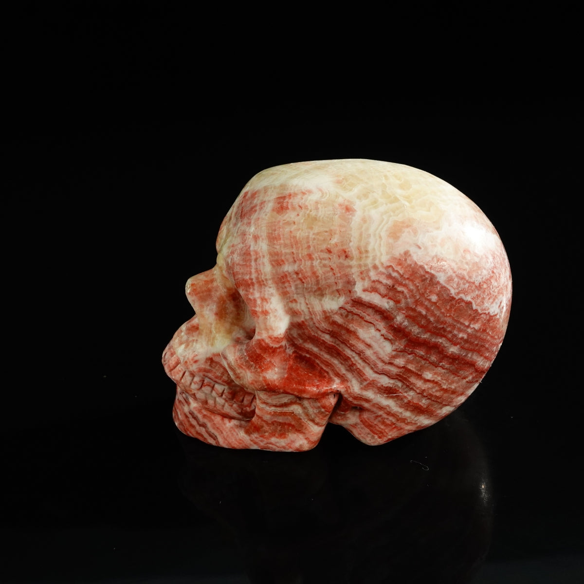 3.0" Zebra Jasper Crystal Skull Carving - Unique Piece #ZS06