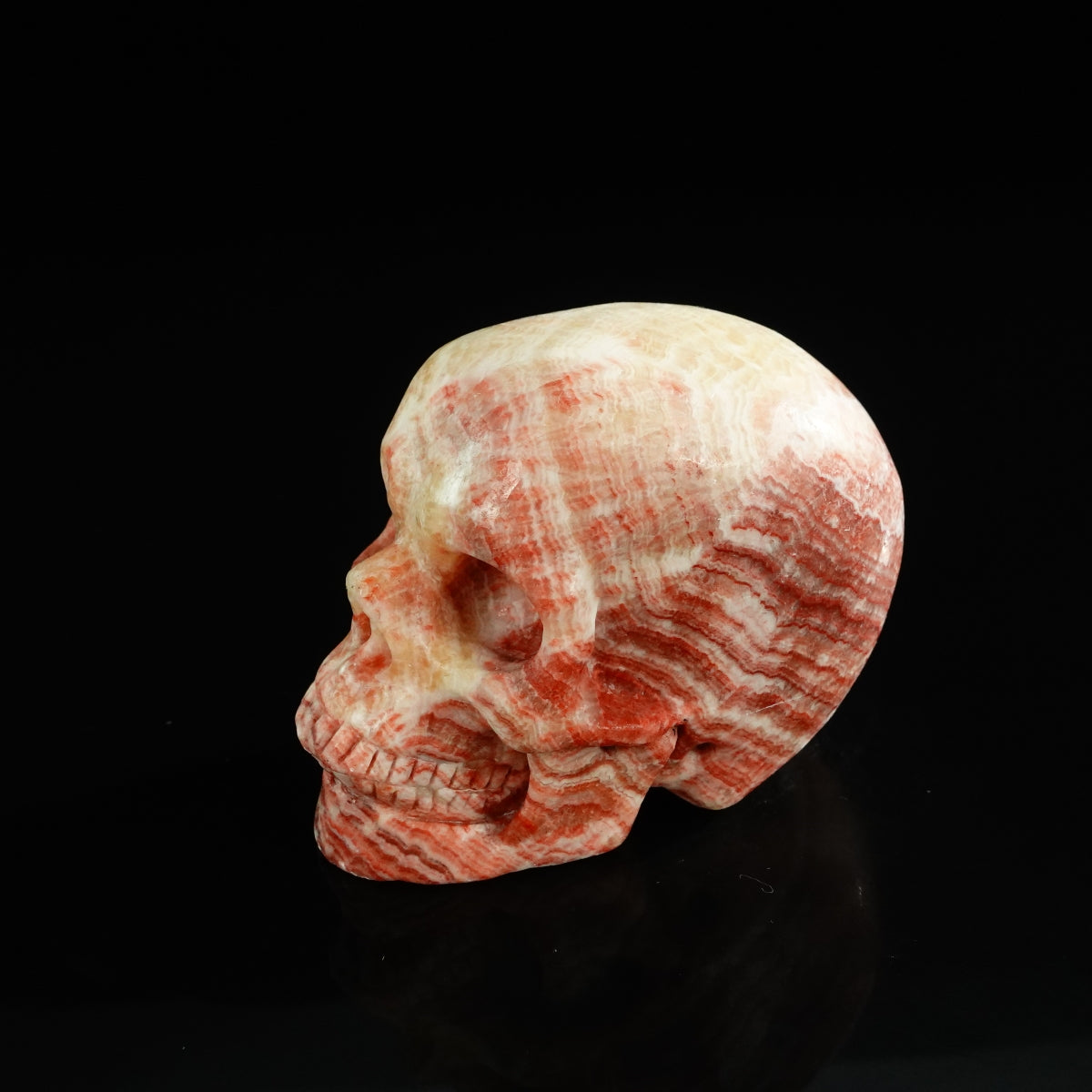 3.0" Zebra Jasper Crystal Skull Carving - Unique Piece #ZS06