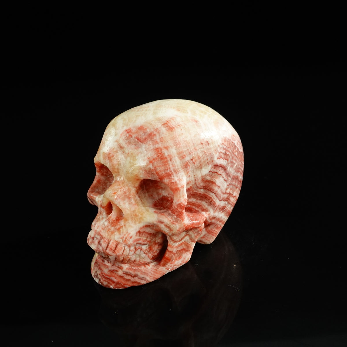 3.0" Zebra Jasper Crystal Skull Carving - Unique Piece #ZS06
