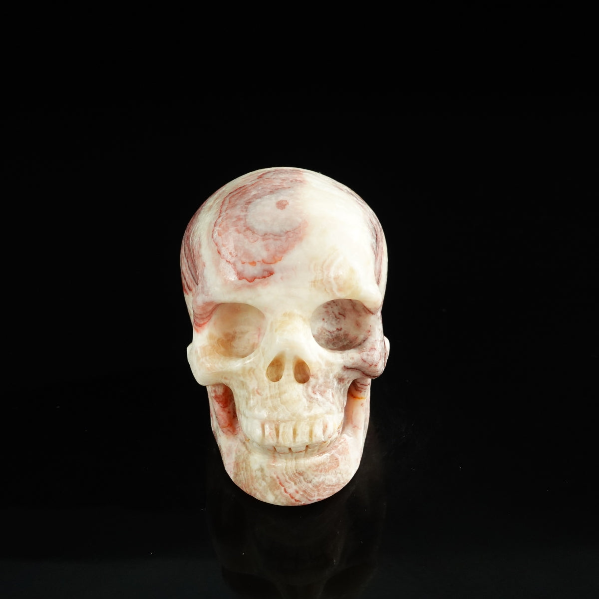 3.0" Zebra Jasper Crystal Skull Carving - Unique Piece #ZS07