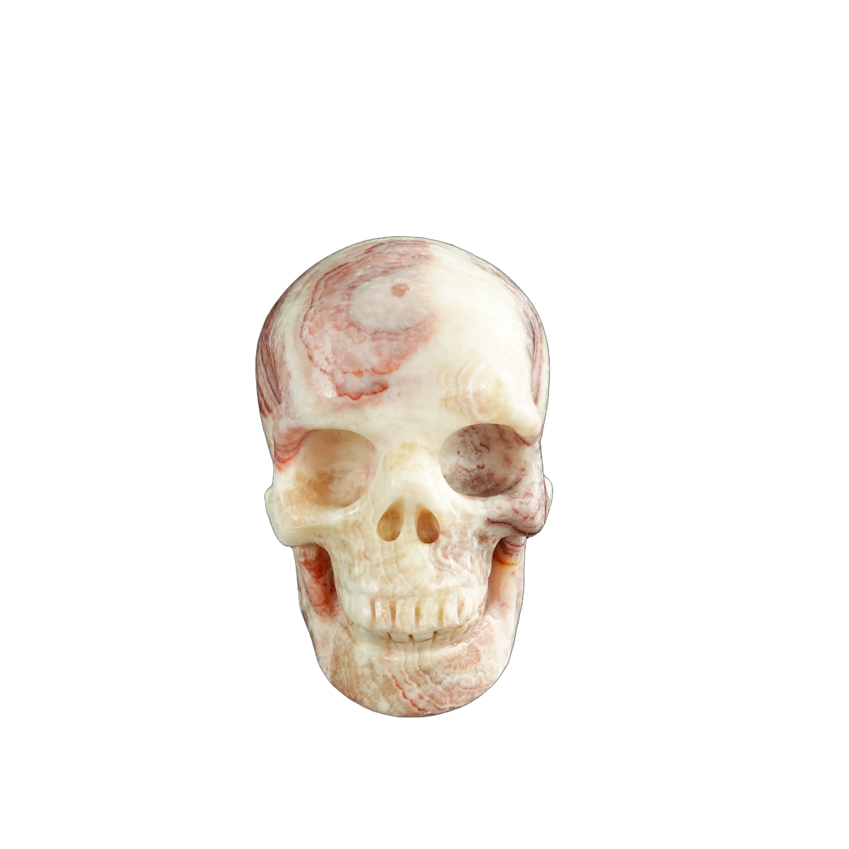 3.0" Zebra Jasper Crystal Skull Carving - Unique Piece #ZS07