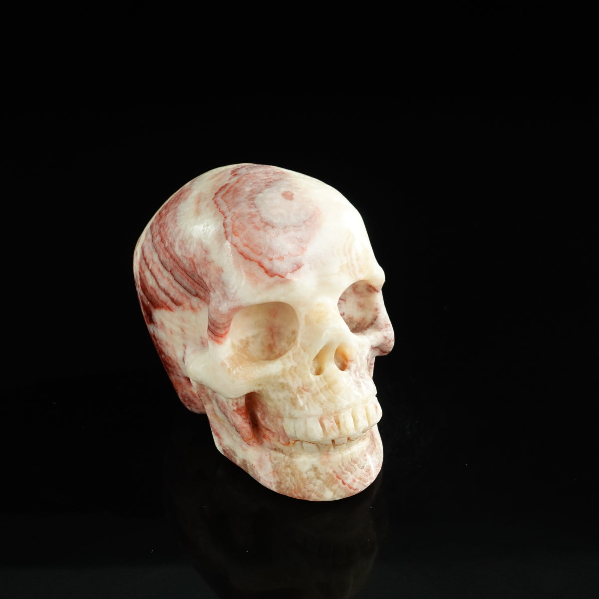 3.0" Zebra Jasper Crystal Skull Carving - Unique Piece #ZS07