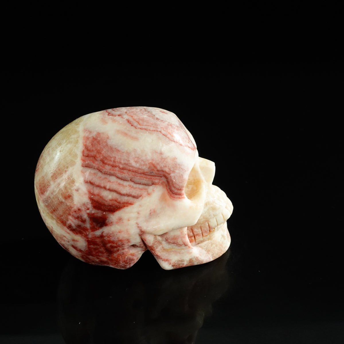 3.0" Zebra Jasper Crystal Skull Carving - Unique Piece #ZS07