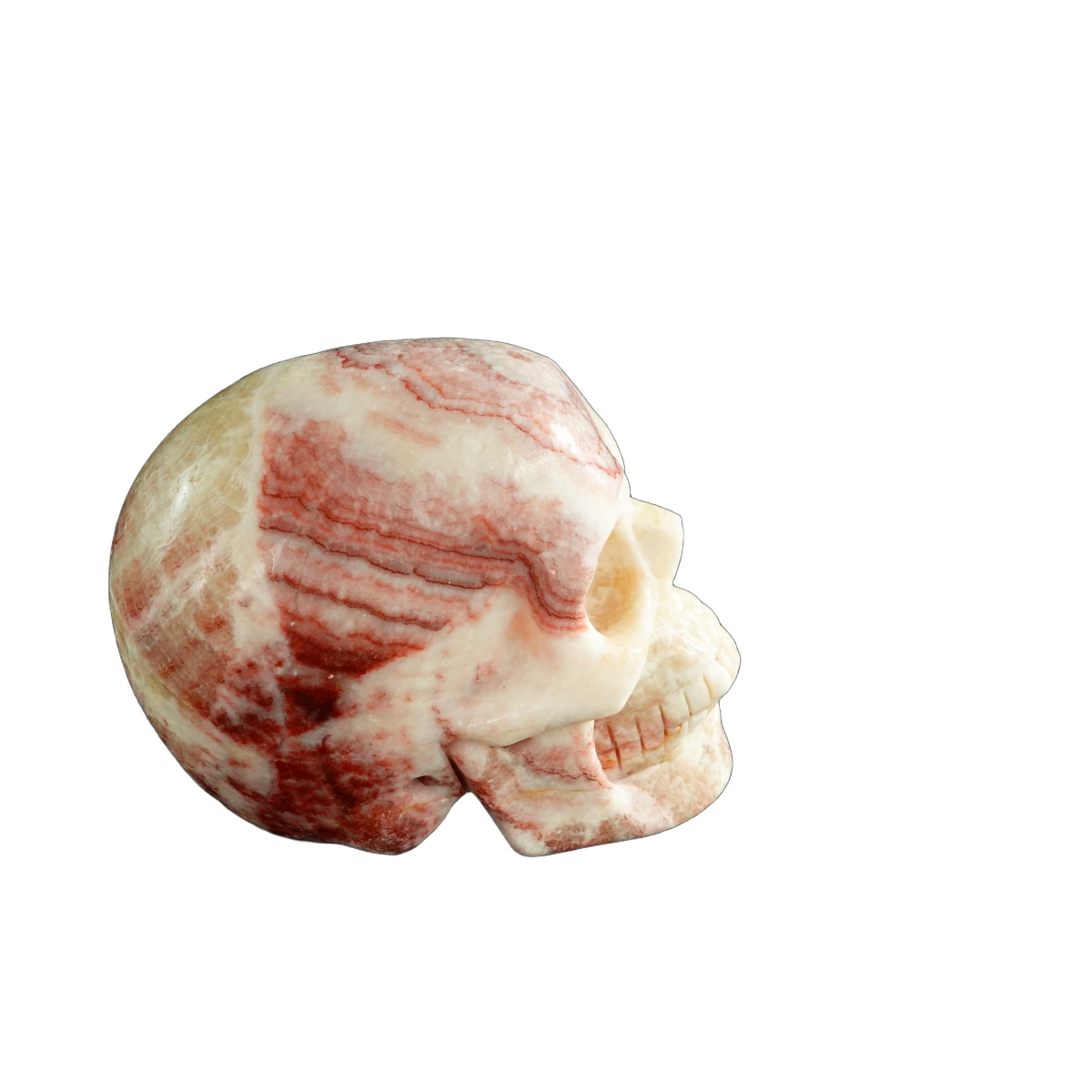 3.0" Zebra Jasper Crystal Skull Carving - Unique Piece #ZS07