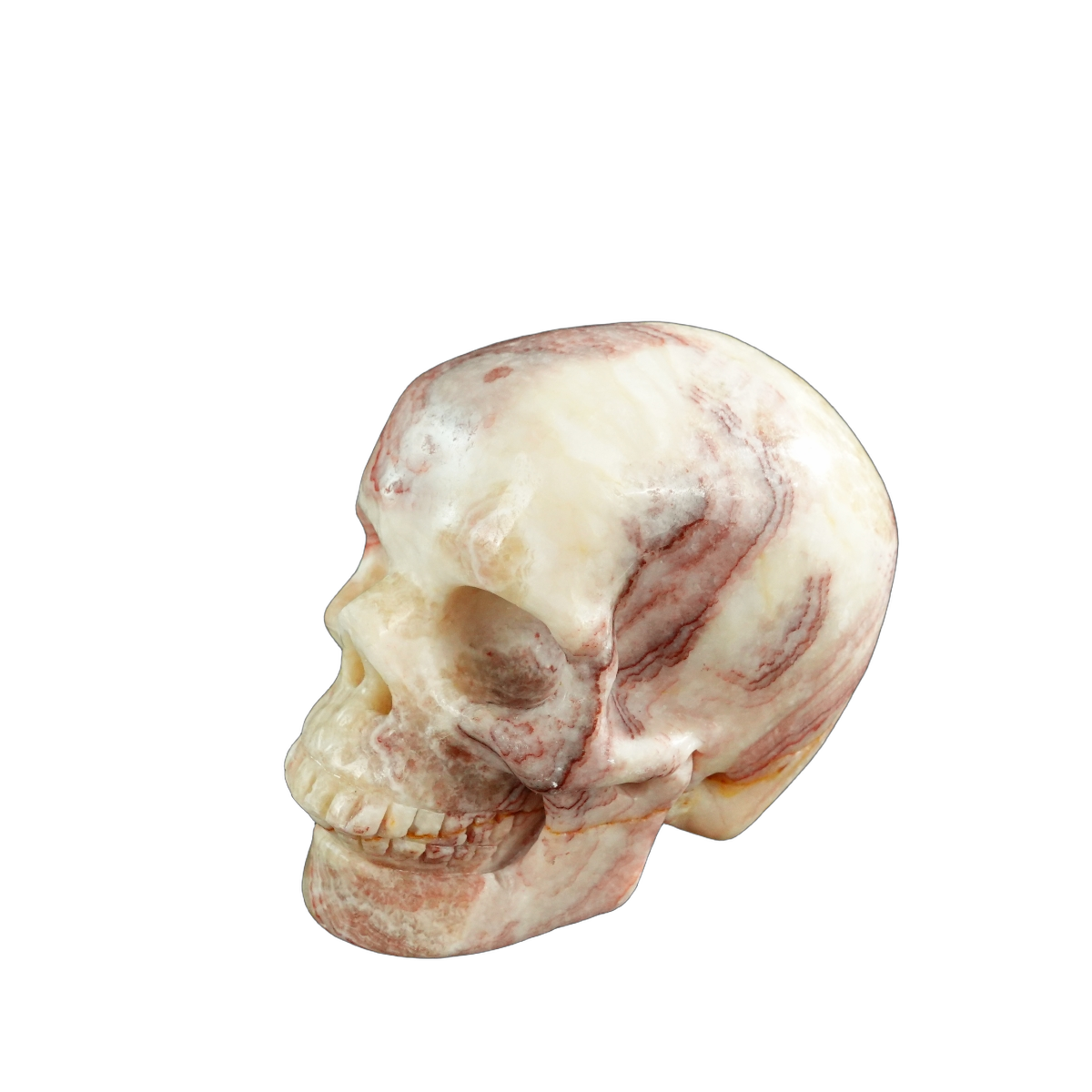 3.0" Zebra Jasper Crystal Skull Carving - Unique Piece #ZS07