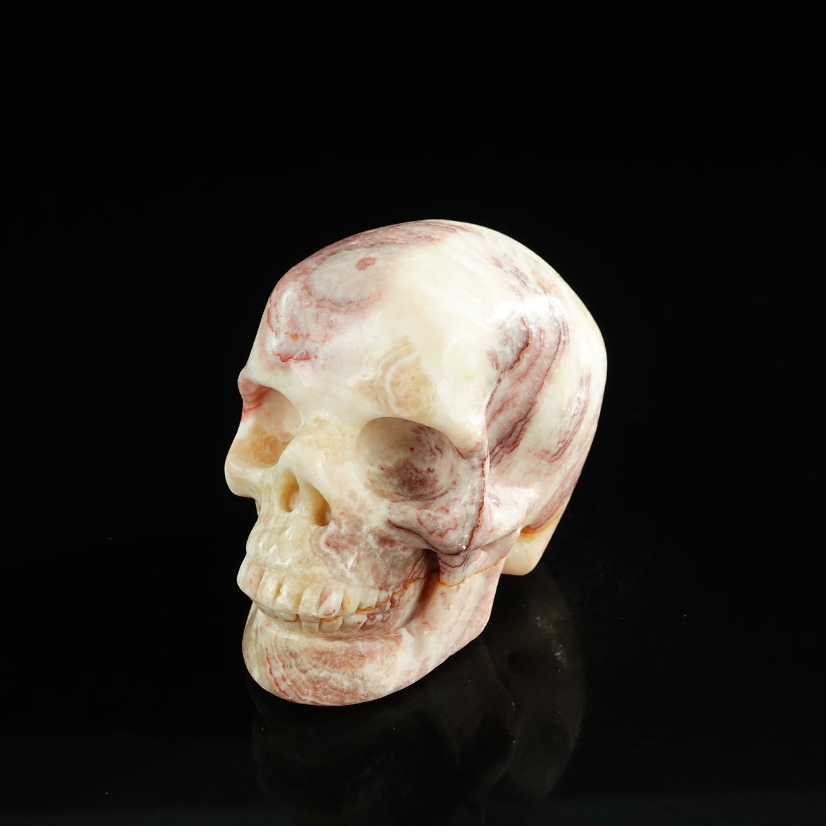 3.0" Zebra Jasper Crystal Skull Carving - Unique Piece #ZS07