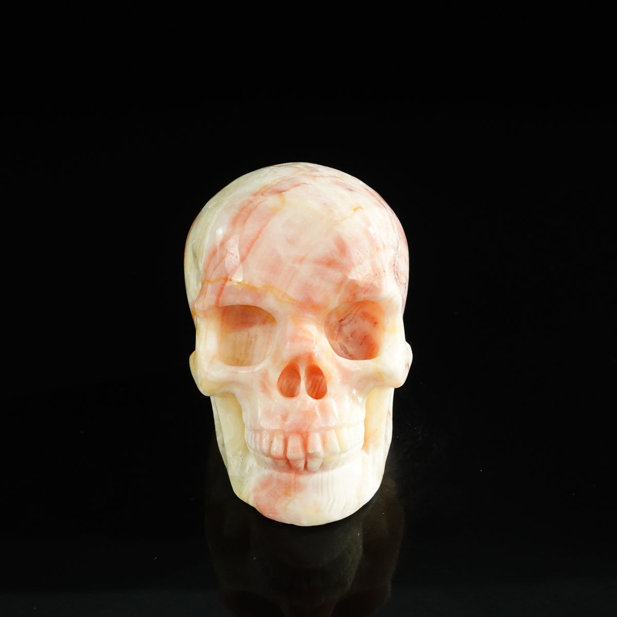 3.0" Zebra Jasper Crystal Skull Carving - Unique Piece #ZS08