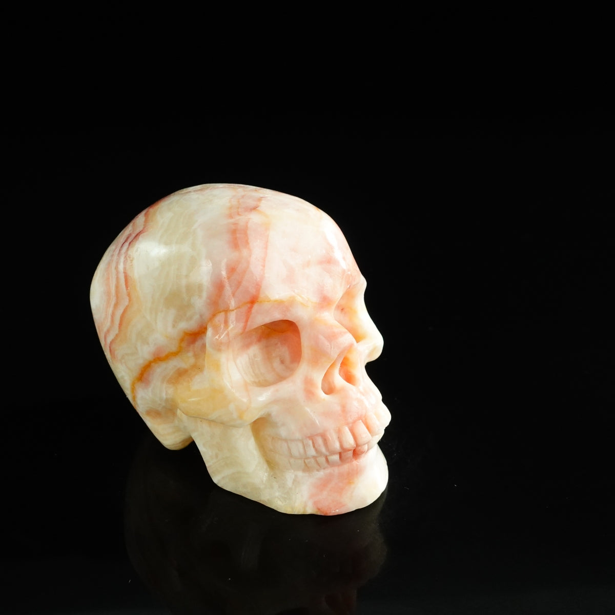 3.0" Zebra Jasper Crystal Skull Carving - Unique Piece #ZS08