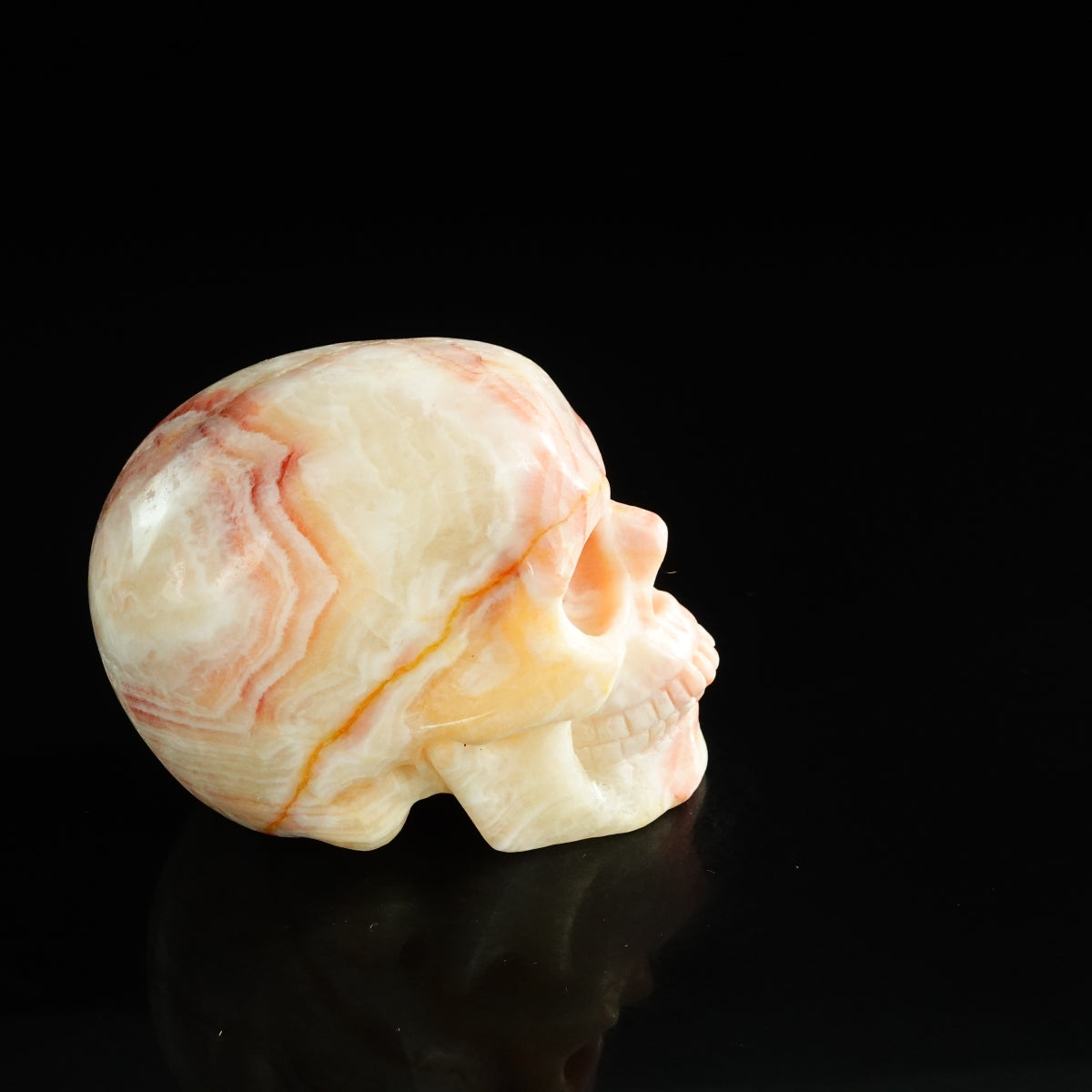 3.0" Zebra Jasper Crystal Skull Carving - Unique Piece #ZS08