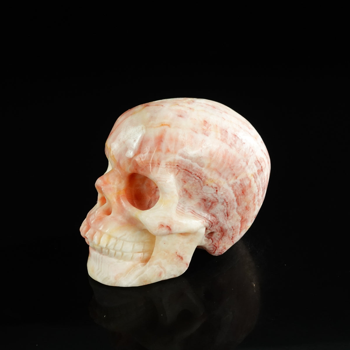 3.0" Zebra Jasper Crystal Skull Carving - Unique Piece #ZS08