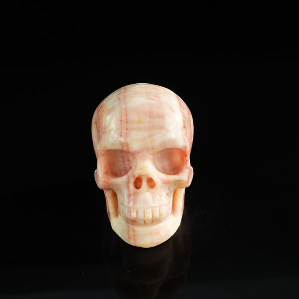 3.0" Zebra Jasper Crystal Skull Carving - Unique Piece #ZS09