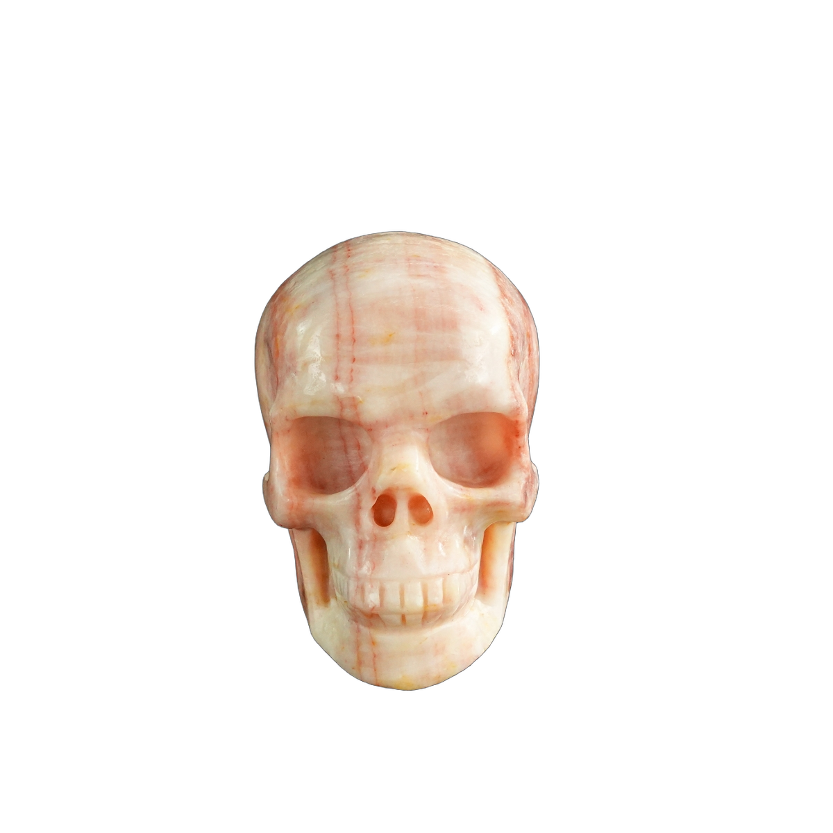 3.0" Zebra Jasper Crystal Skull Carving - Unique Piece #ZS09