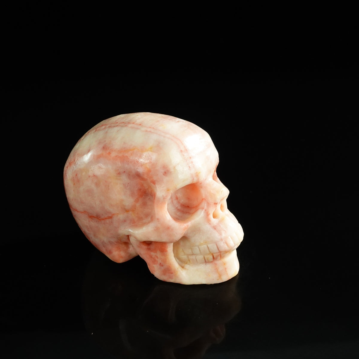 3.0" Zebra Jasper Crystal Skull Carving - Unique Piece #ZS09