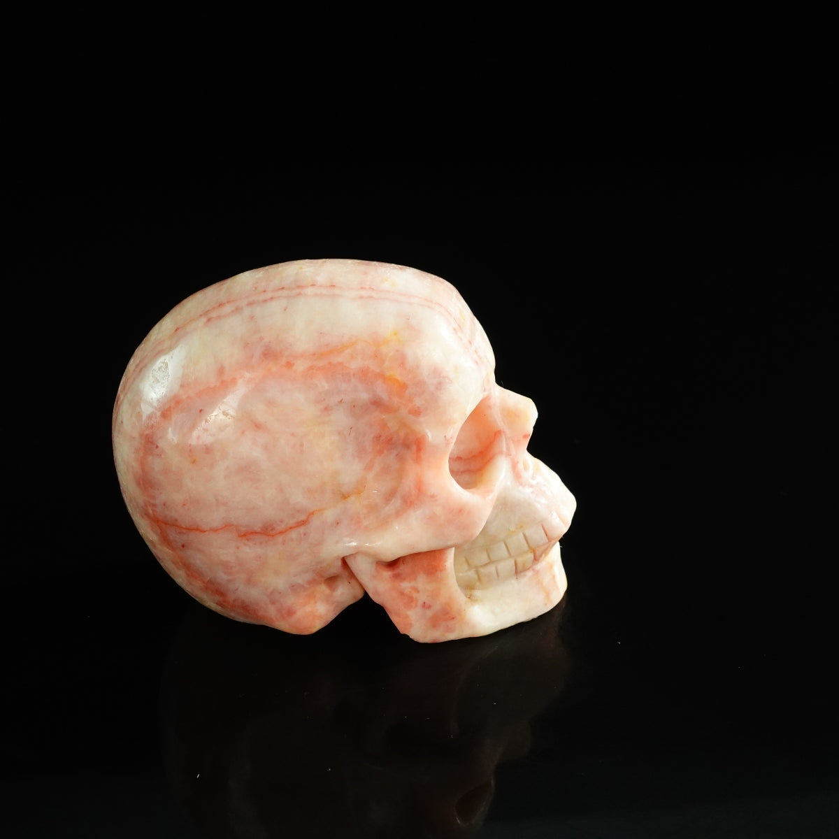 3.0" Zebra Jasper Crystal Skull Carving - Unique Piece #ZS09