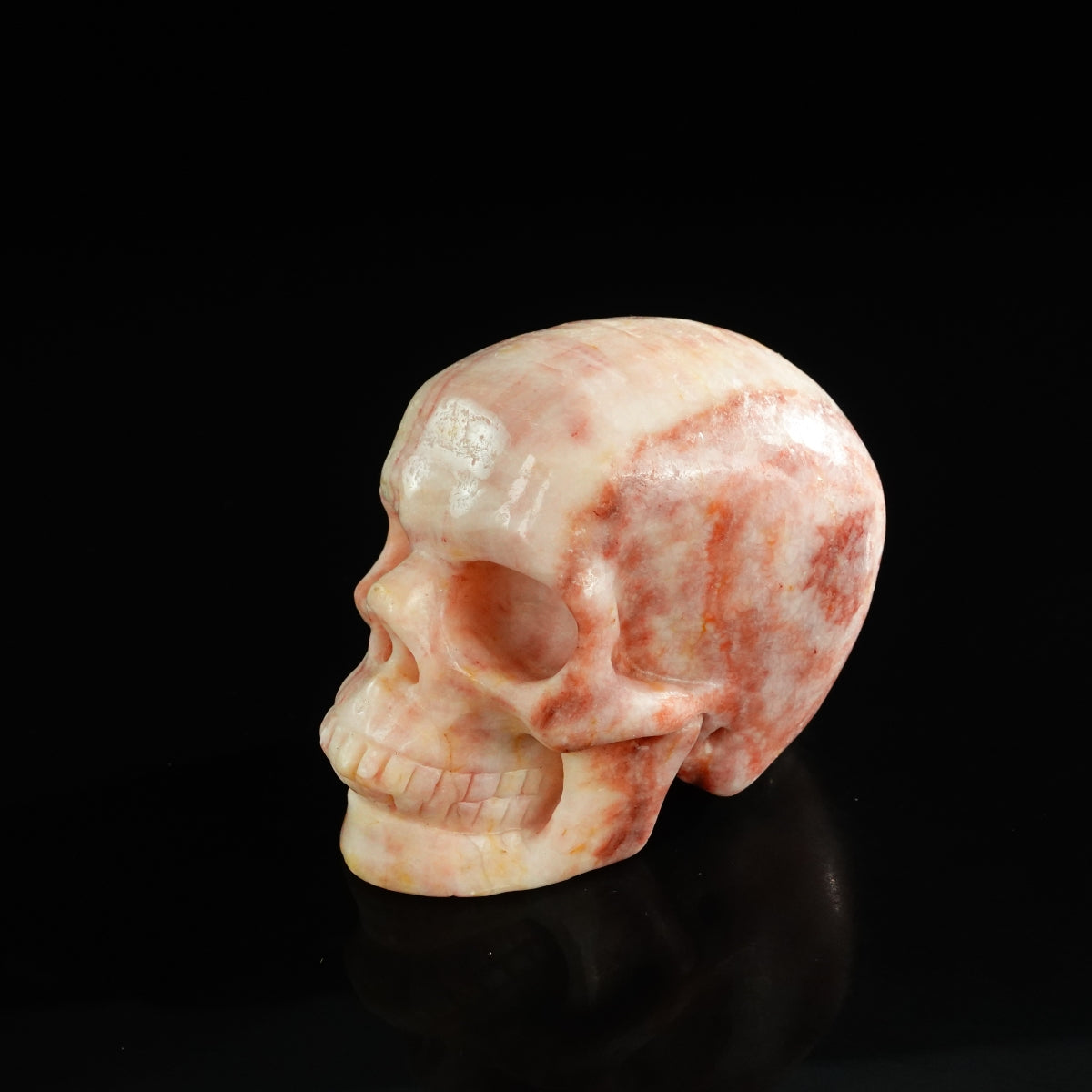 3.0" Zebra Jasper Crystal Skull Carving - Unique Piece #ZS09