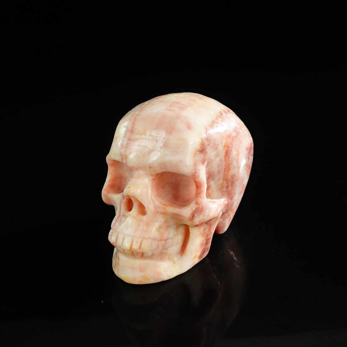 3.0" Zebra Jasper Crystal Skull Carving - Unique Piece #ZS09