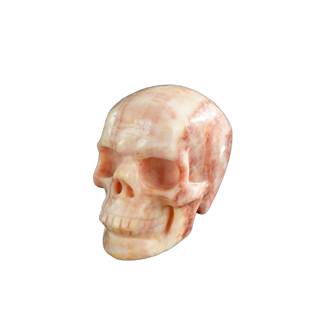 3.0" Zebra Jasper Crystal Skull Carving - Unique Piece #ZS09