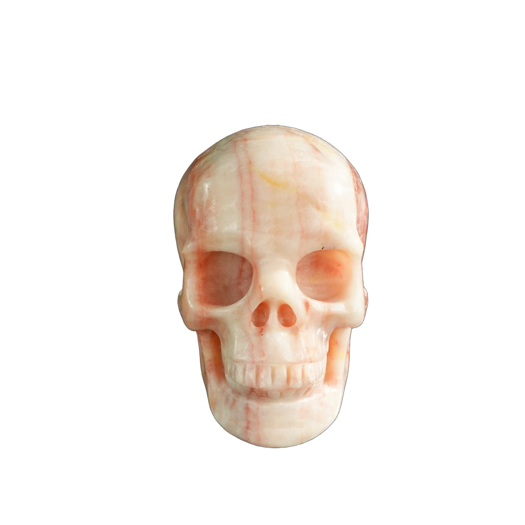 3.0" Zebra Jasper Crystal Skull Carving - Unique Piece #ZS10