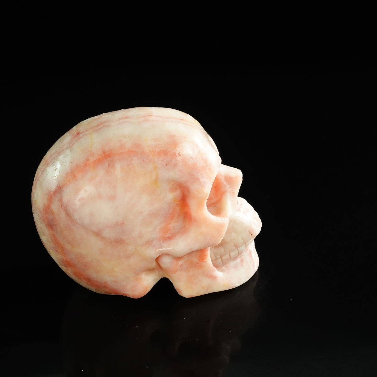 3.0" Zebra Jasper Crystal Skull Carving - Unique Piece #ZS10