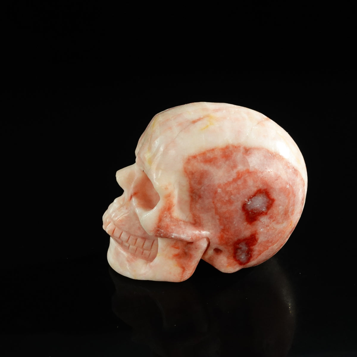 3.0" Zebra Jasper Crystal Skull Carving - Unique Piece #ZS10