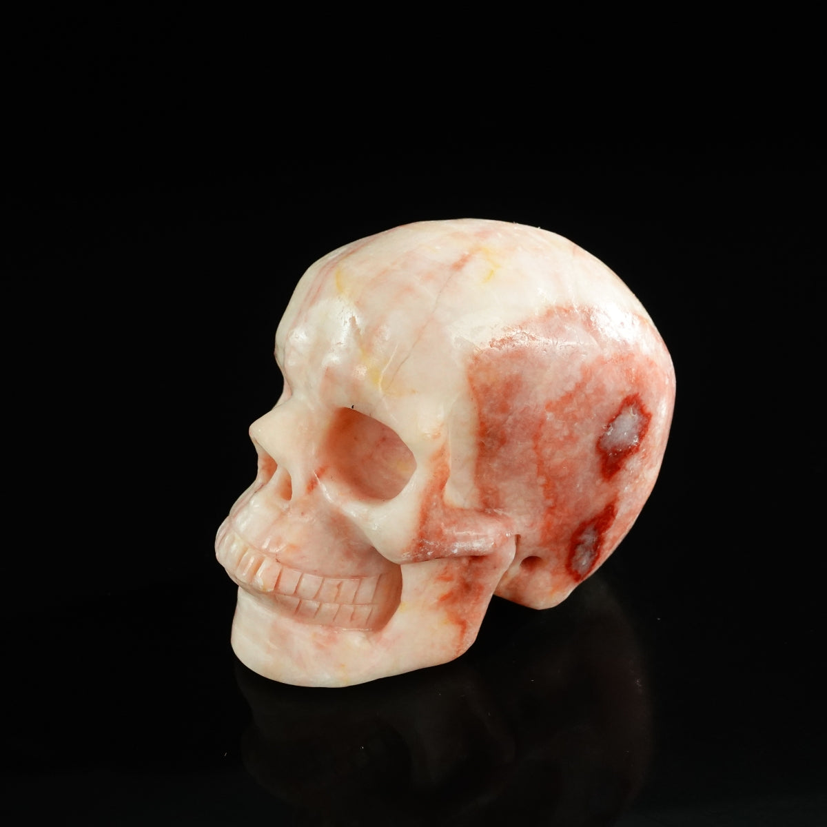 3.0" Zebra Jasper Crystal Skull Carving - Unique Piece #ZS10