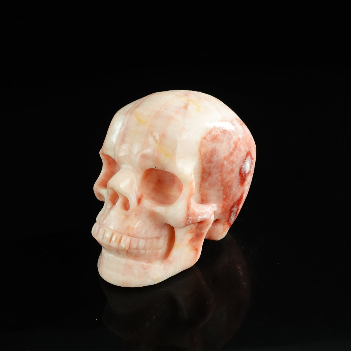 3.0" Zebra Jasper Crystal Skull Carving - Unique Piece #ZS10