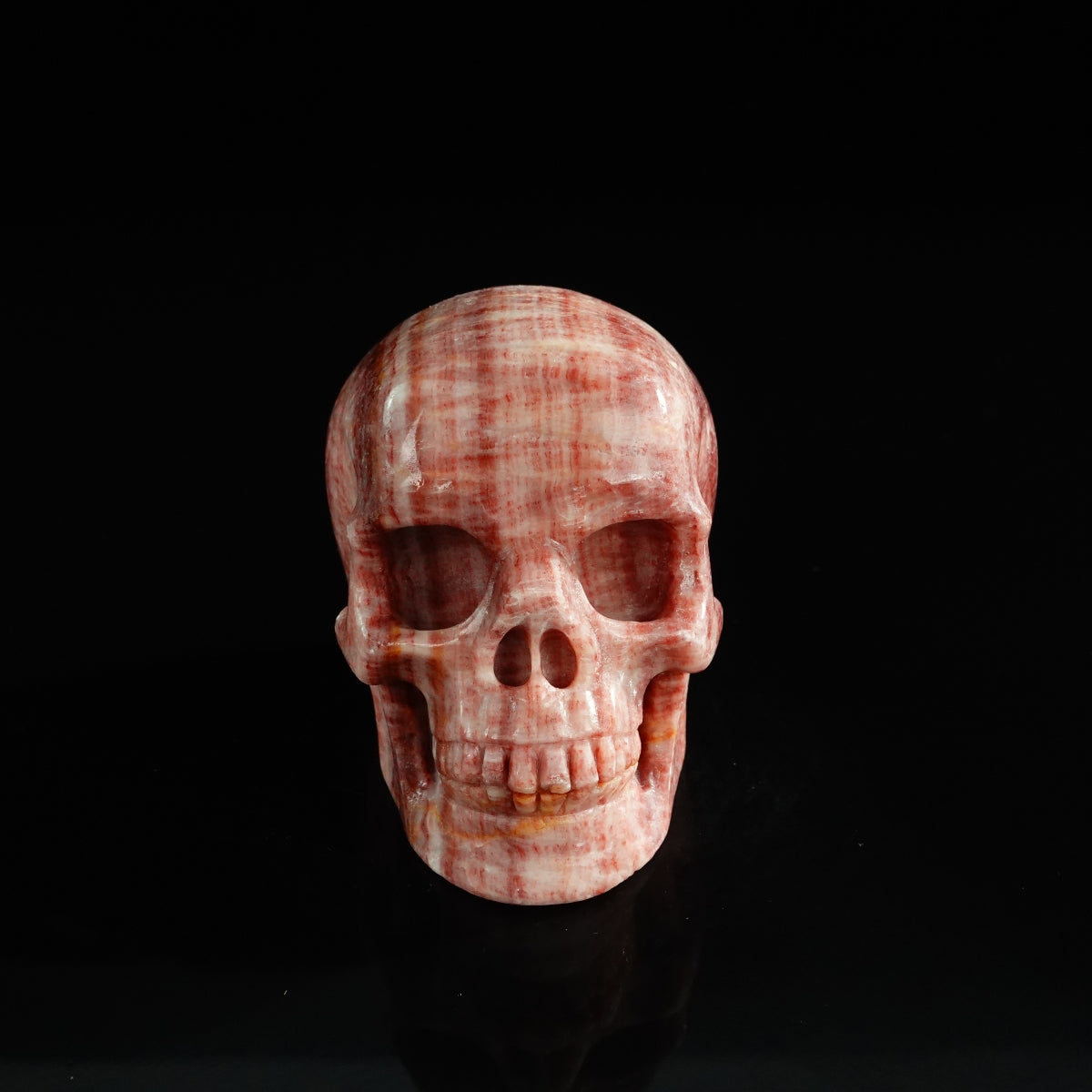 3.0" Zebra Jasper Crystal Skull Carving - Unique Piece #ZS11
