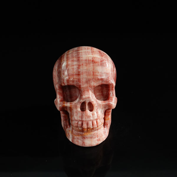 3.0" Zebra Jasper Crystal Skull Carving - Unique Piece #ZS11