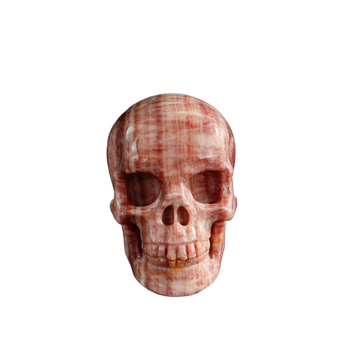 3.0" Zebra Jasper Crystal Skull Carving - Unique Piece #ZS11